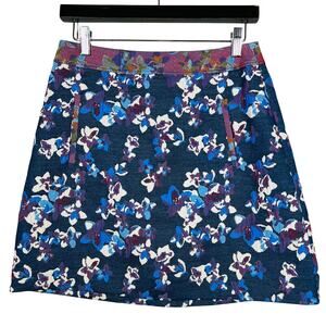 Maeve Embroidered Mini Skirt Floral Pockets Mid Mod - 2